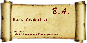 Buza Arabella névjegykártya